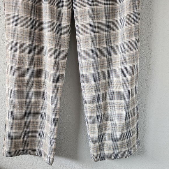 Sans Souci Plaid Gingham High Waisted Wide Leg Trouser Pants Preppy Academia M - Picture 4 of 9